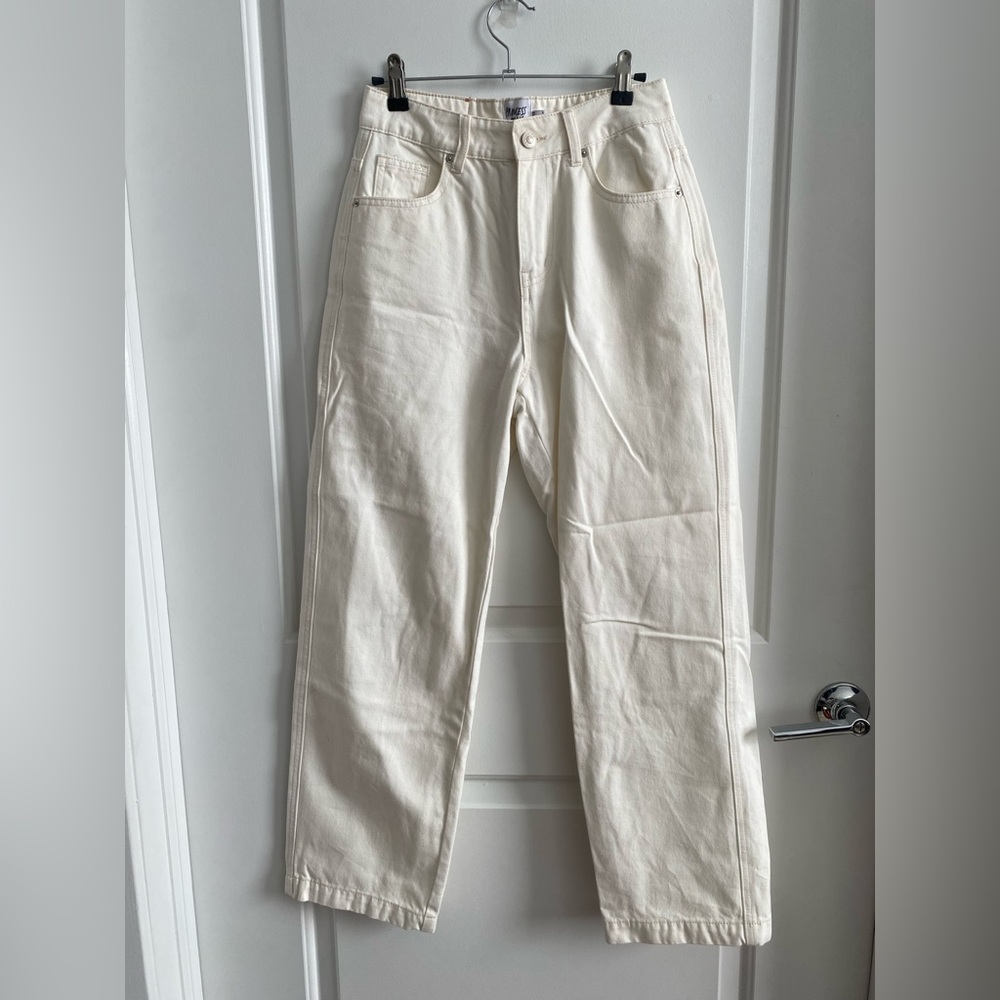 Princess Polly White High-Waisted Pants